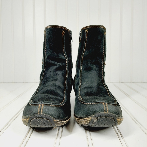 Timberland Leather Suede Waterproof Black Zippered Winter Ankle Boots I111 - Picture 3 of 12